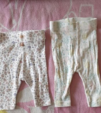 Lot de 2 Pantalons fille 1 mois