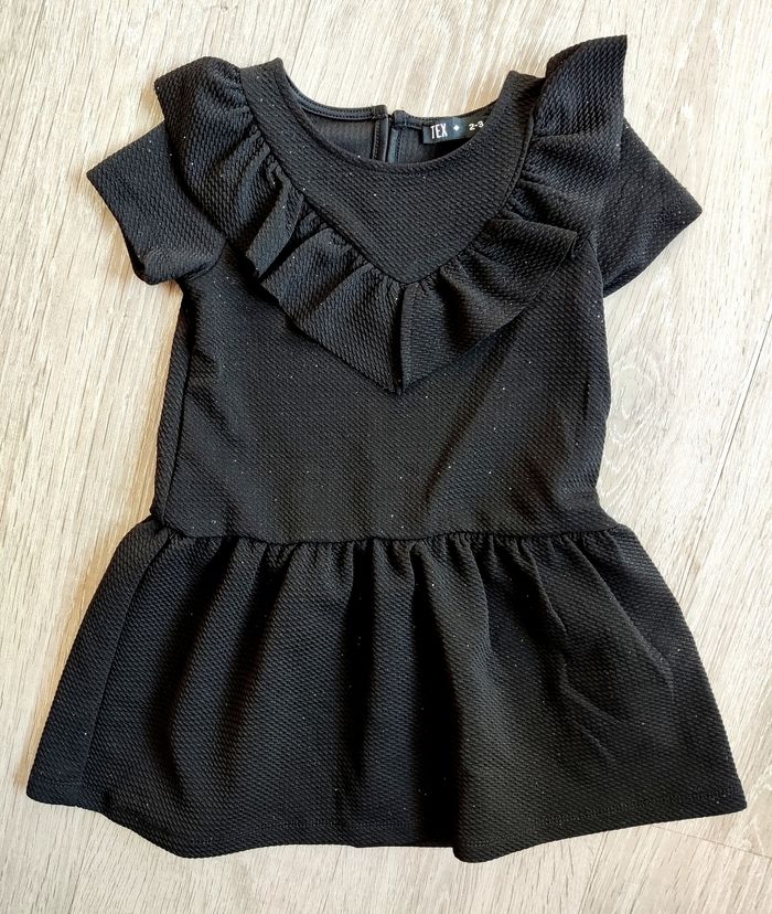 Robe de soirée noire à paillettes, bébé filles 3 ans, Tex, neuve