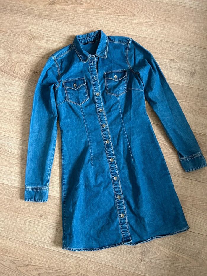 Robe bleue en jean à manches longues Only taille S jamais portée - photo numéro 11