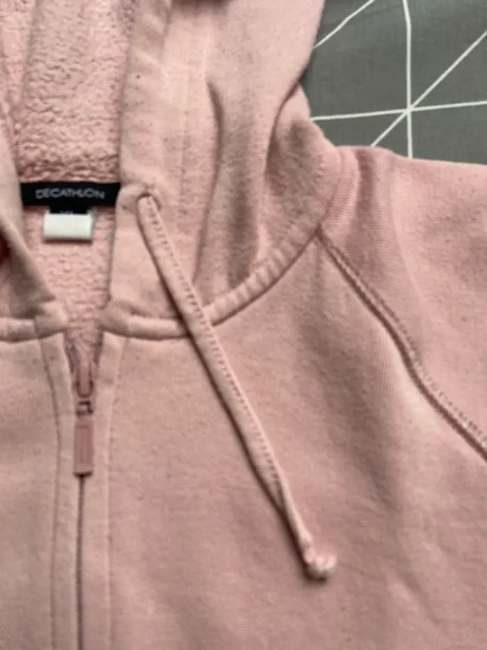 Sweat veste molleton rose - photo numéro 4