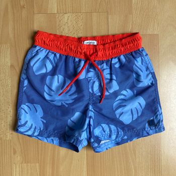 Short de bain garçon Okaïdi – Feuilles bleues – 6 ans (116 cm)