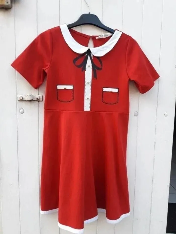 Tenue de soirée fille - Robe rouge taille 8/10 ans - H&M
