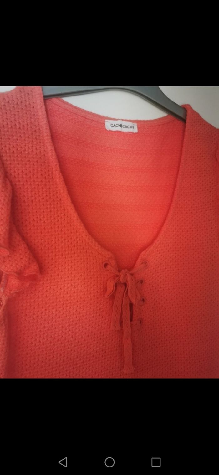 Tee shirt corail à volants Cache Cache - photo numéro 3