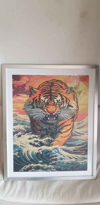 Cadre motif tigre painting