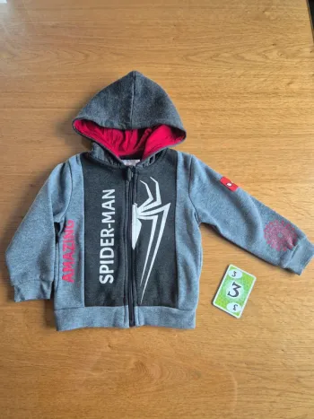 Sweat a capuche zippé veste 3 ans