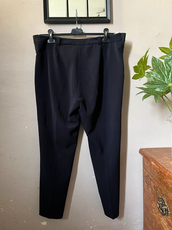 Pantalon tailleur droit bleu marine - photo numéro 4
