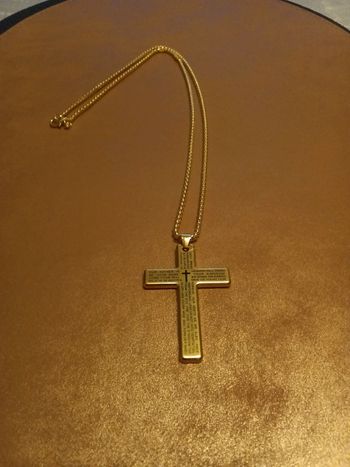 Collier et pendentif spirituel croix chrétienne