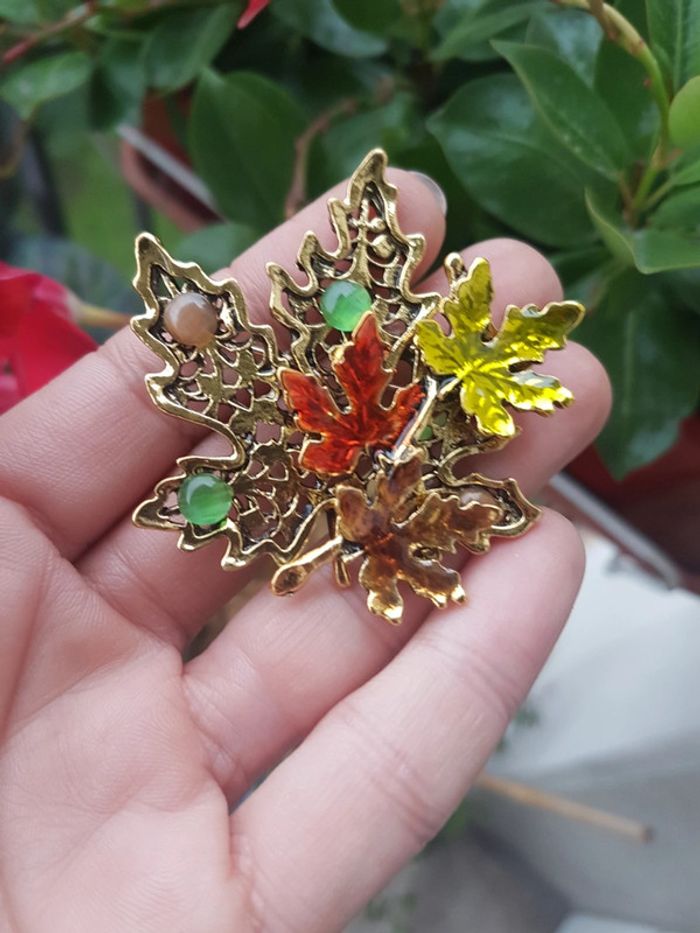 Broche feuille d automne - photo numéro 5