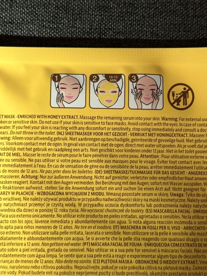 Masque Visage en Tissu au Miel Neuf - photo numéro 3