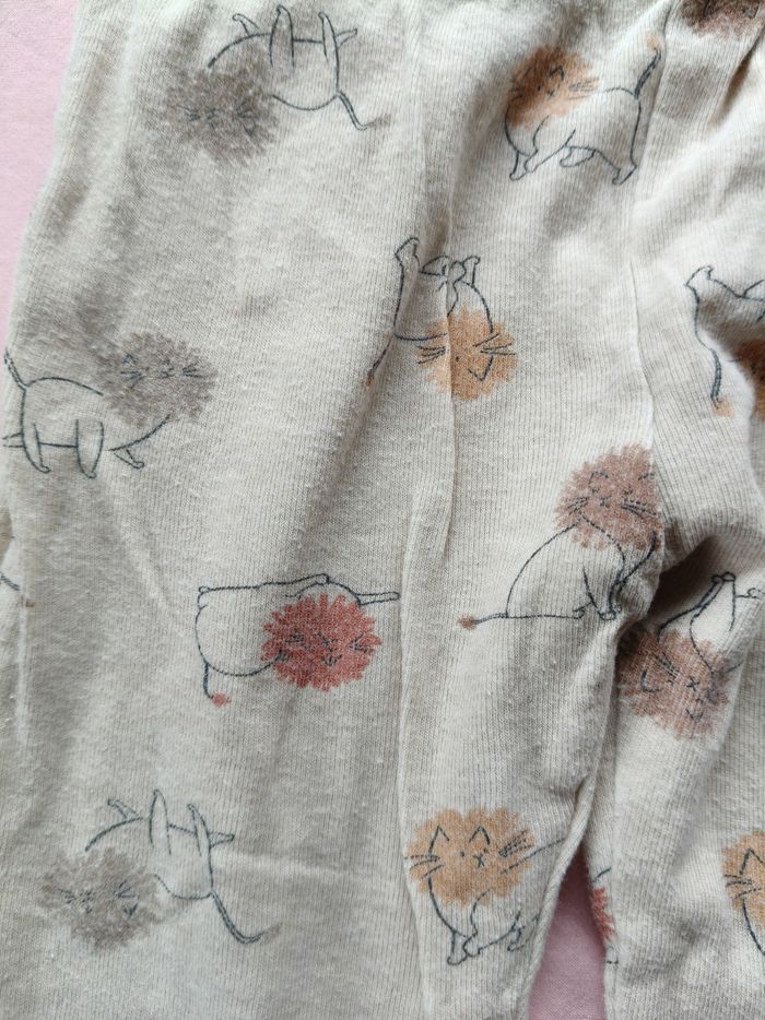 Pijama mixte Zara beige chats 104 cm - photo numéro 5