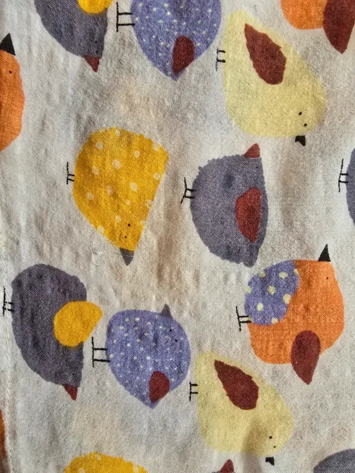 Blouse Col V, multicolore avec motif - photo numéro 7