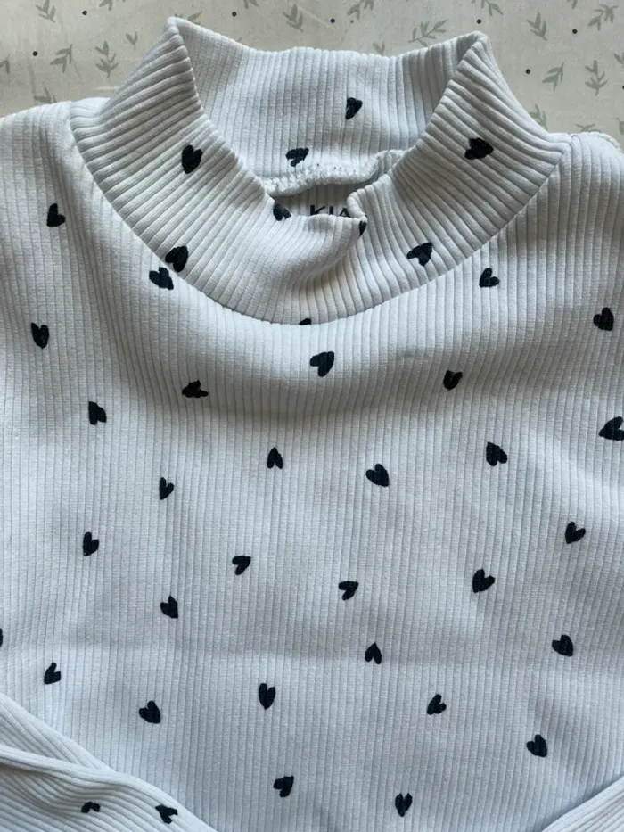 TEE shirt Kiabi 5 ans blanc côtelé - photo numéro 3