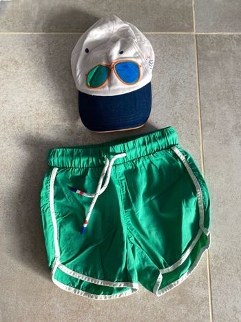 Lot short de bain et casquette