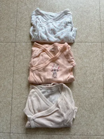 Lot de body 1 mois manches longues