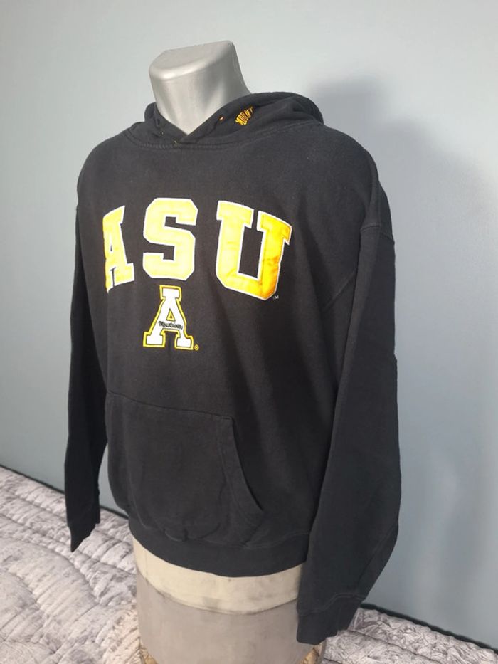 sweat a capuche / Hoodie stadium athletics universitaire - taille XL - homme - noir brodé (145) - photo numéro 4