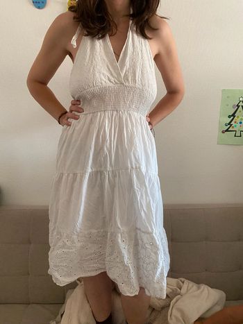 Robe blanche dos nu 🔸 taille 42 🔄