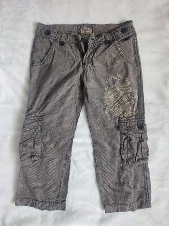 Pantacourt cargo carreaux marron Teddy Smith taille 27