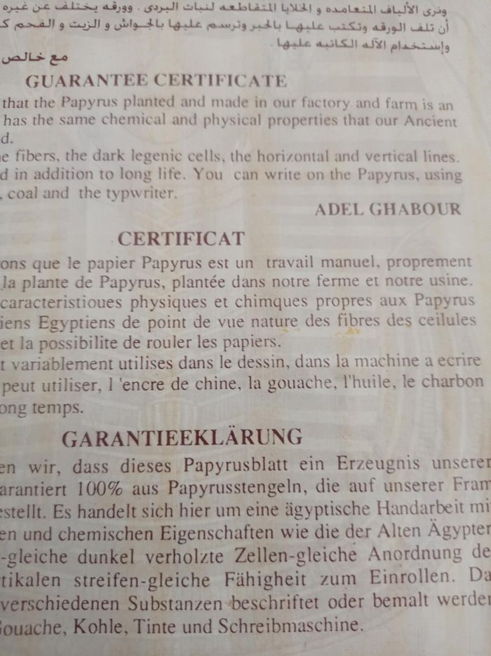 Papyrus certifié - photo numéro 9