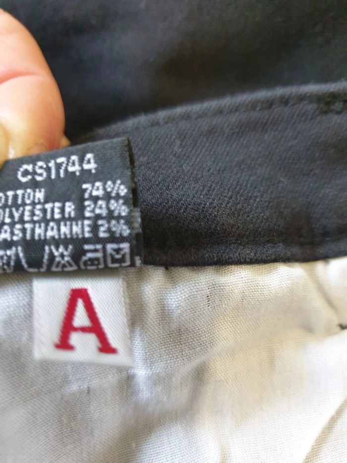 Pantalon en toile femme Carla Simoni T36 long 104cm noir - photo numéro 8