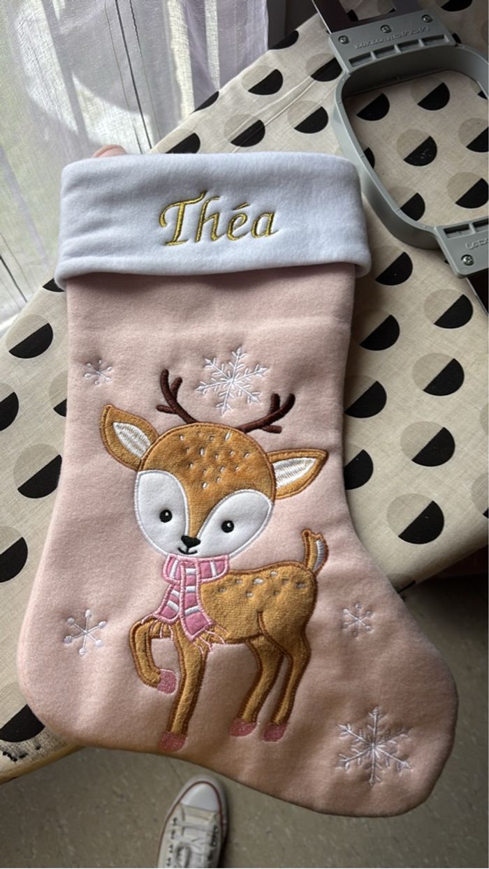 Jolie chaussette Noël personnalisée