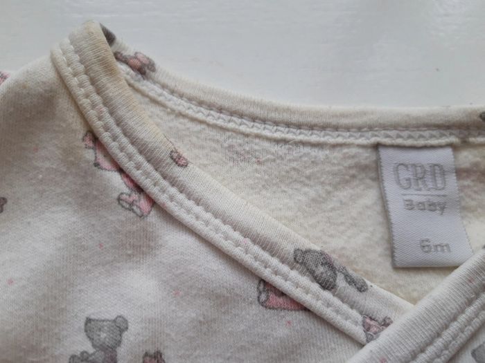 Body blanc à manches longues avec motifs oursons GRD Baby bébé 6 mois - photo numéro 4