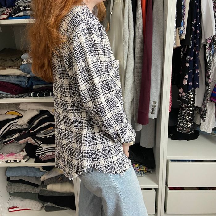 Veste carreaux bleu/blanc - photo numéro 6