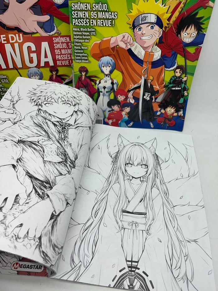 Lot de 4 livres d'activité Magazine Coloriage spécial Manga - photo numéro 6