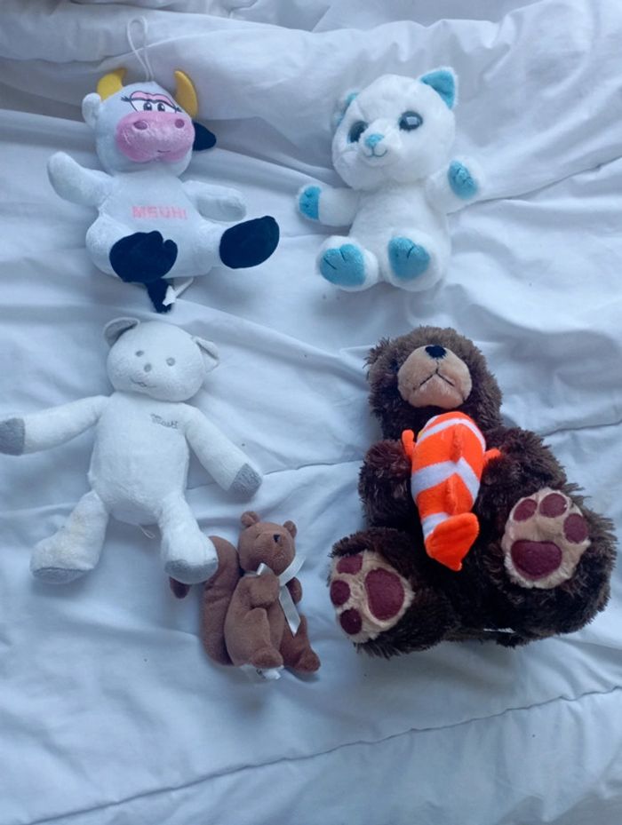 Lot 5 peluches 5€