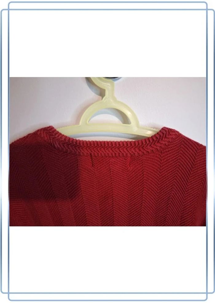 Pull / crewneck chaps by Ralph Lauren vintage rouge - taille XL / homme - col rond (117) - photo numéro 9