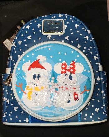 Sac à Dos Loungefly / Snowman Minnie Mickey Snow Globe / Disney