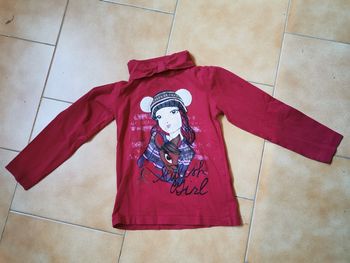 Tee shirt ml col roulè dessin