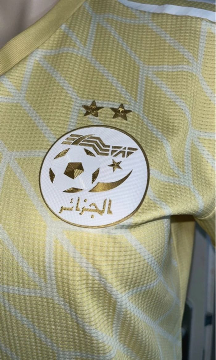Maillot de foot ALGÉRIE Adidas  2023 jaune - photo numéro 2