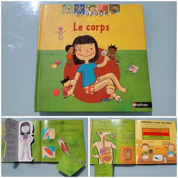 Kididoc livre animé tirettes, flaps👂 Le Corps 🦴