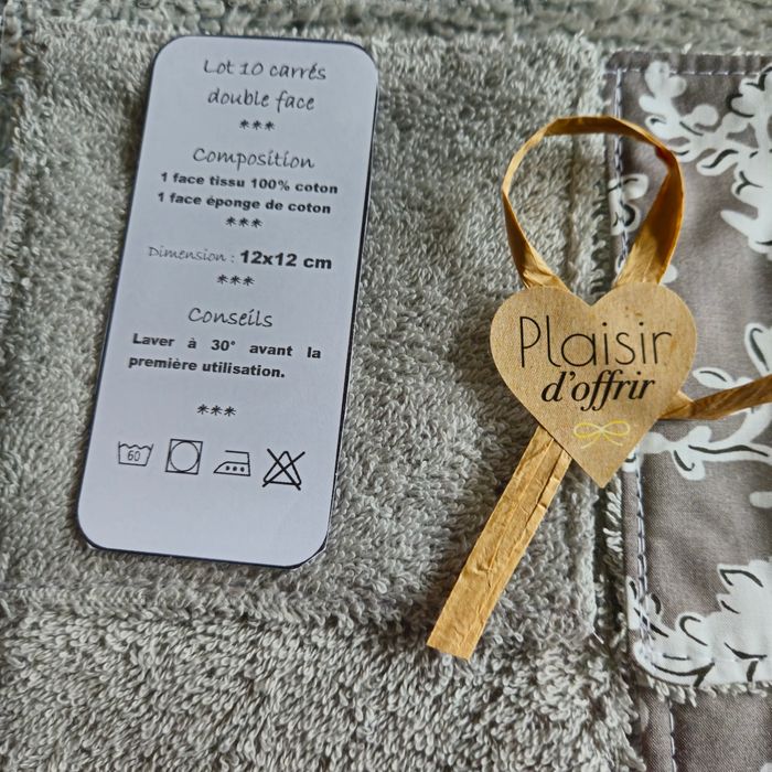 Lingettes lavables 12x12 cm - photo numéro 3