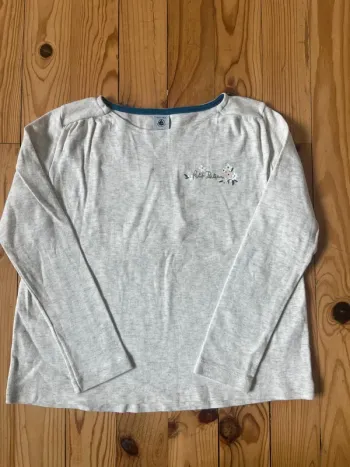 Tee-shirt gris Petit Bateau 8 ans
