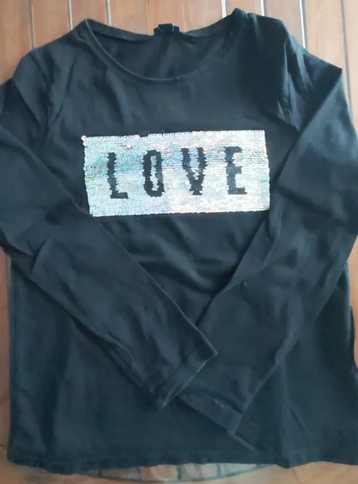 T-shirt manches longues à sequins - photo numéro 2