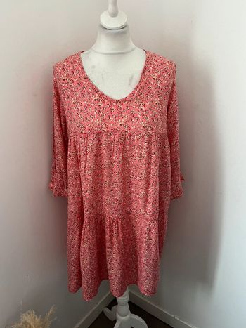 Robe rose à fleurs M