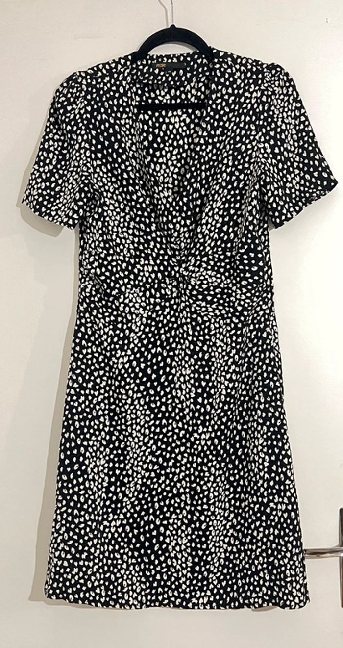 Robe Maje avec des petits cœurs Col V Taille 40 - photo numéro 6