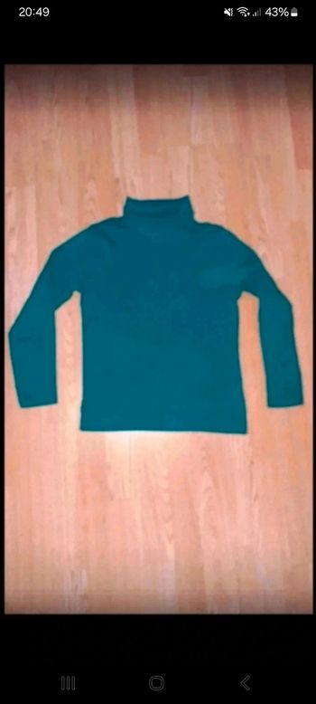 Sous pull bleu turquoise 10 ans 138-143 cm