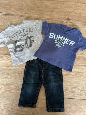 Ensemble t-shirts + jeans 3Mois