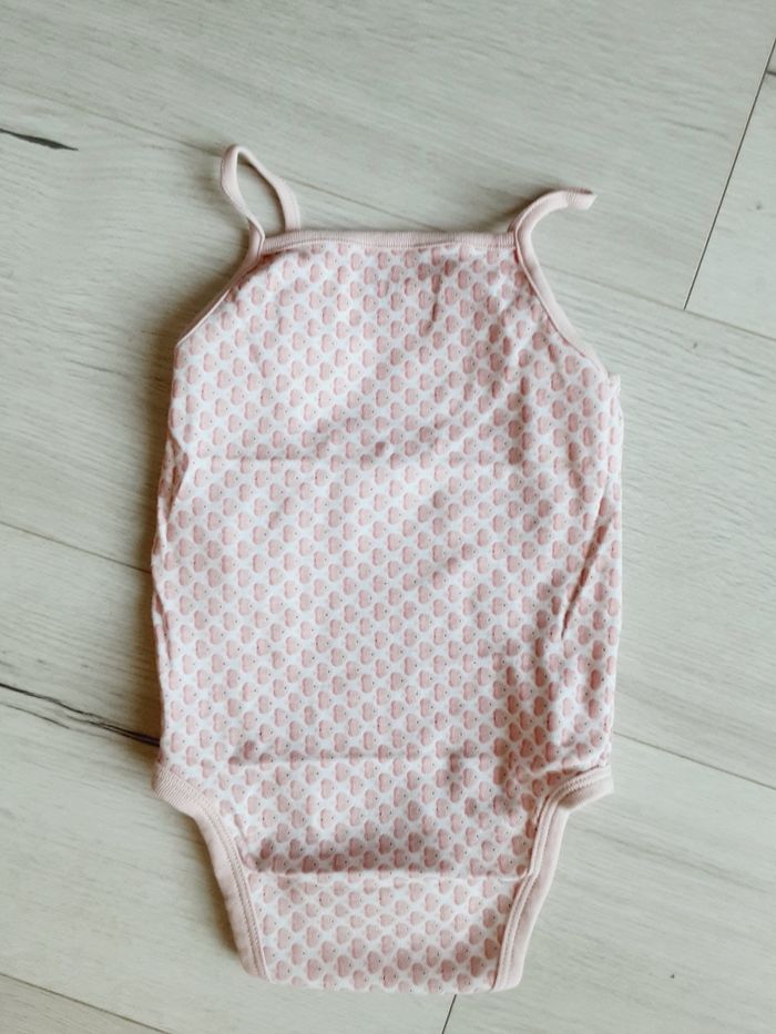 Vêtement bébé fille body bretelles rose poissons Obaïbi 18 mois - photo numéro 3