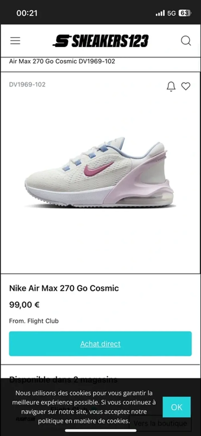 Basket Nike air Max 270 go cosmic t36 1/2 - photo numéro 10