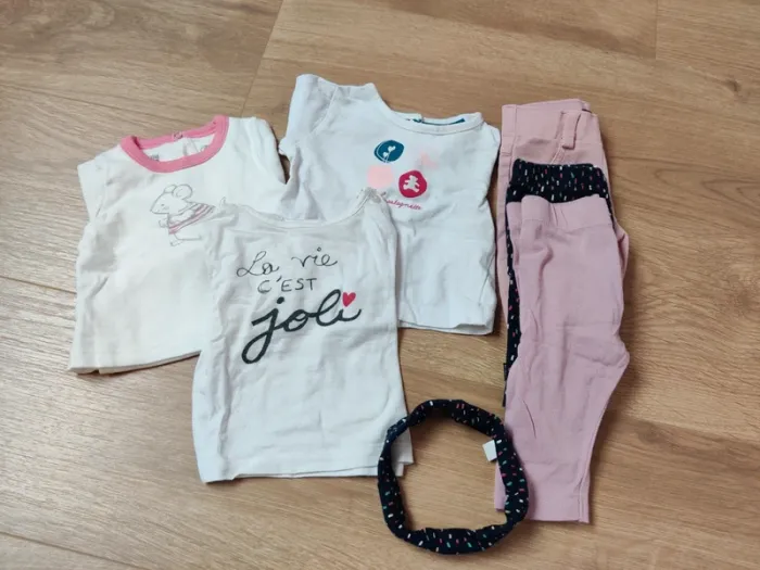 Lot leggings + Tshirt manches longues 3 mois