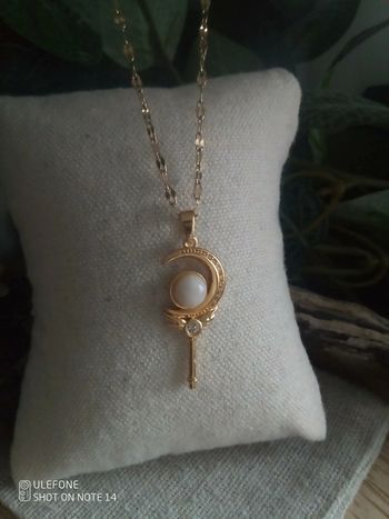 Collier astre de lune et pierre de lune naturelle