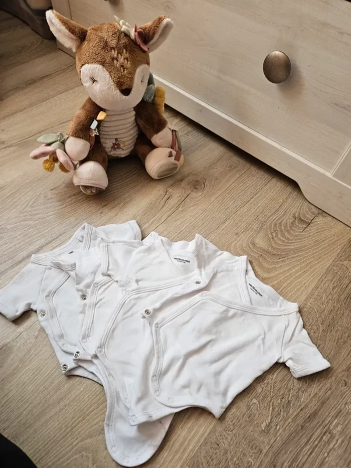 Lot de 4 bodies blanc Vertbaudet