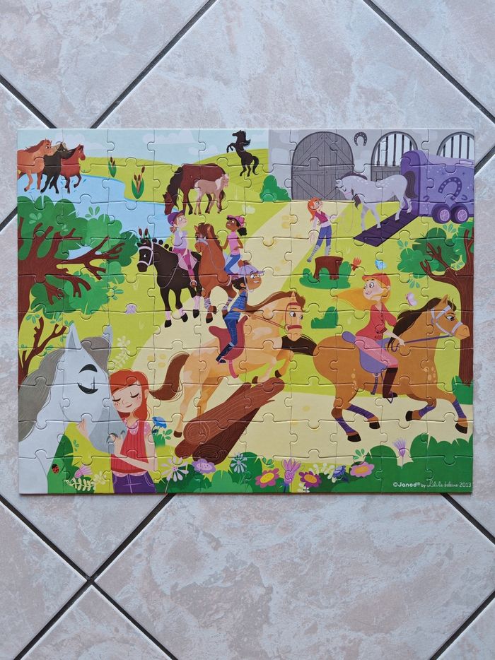 Puzzle équitation Janod 100 pièces - photo numéro 4