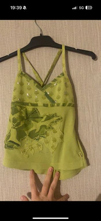 Debardeur vert 5 ans jean bourget