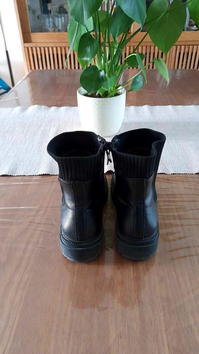 Bottines boots noires Gémo pointure 34 - photo numéro 4