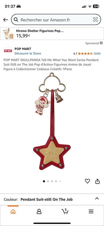 PopMart porte-clé Skullpanda