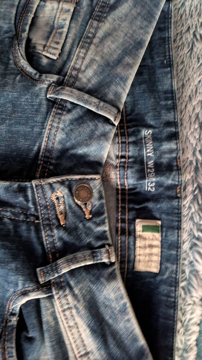 Jean bleu délavé  skinny - photo numéro 5